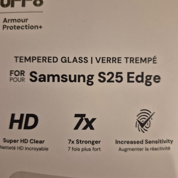 Tuff 8 Samsung S25 Edge Tempered Protector - Picture 2 of 3
